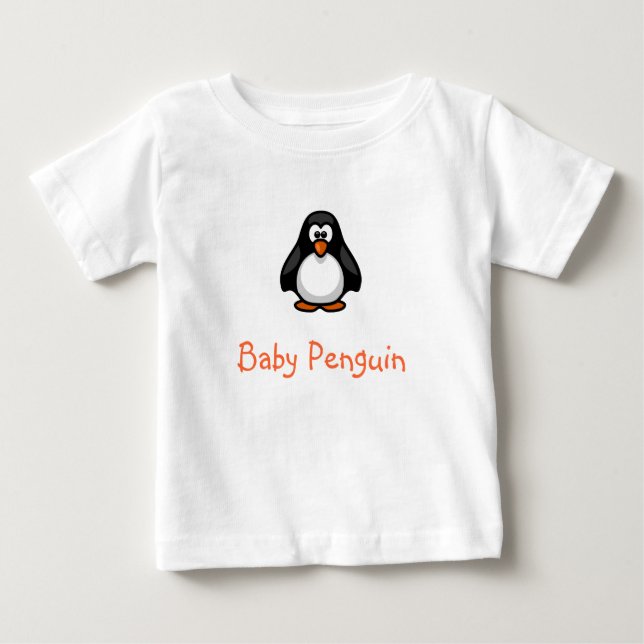 T-shirt Pinguim de bebê de cartoon bonito com nariz brilha (Frente)