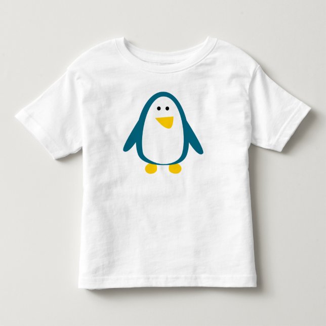 T-shirt Pinguim de Desenho Fofo (Frente)