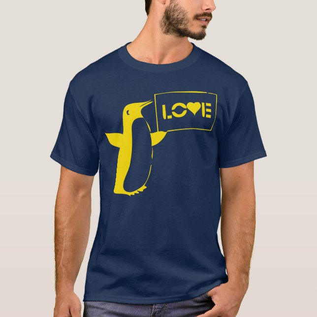 T-shirt Pinguim do amor (Frente)