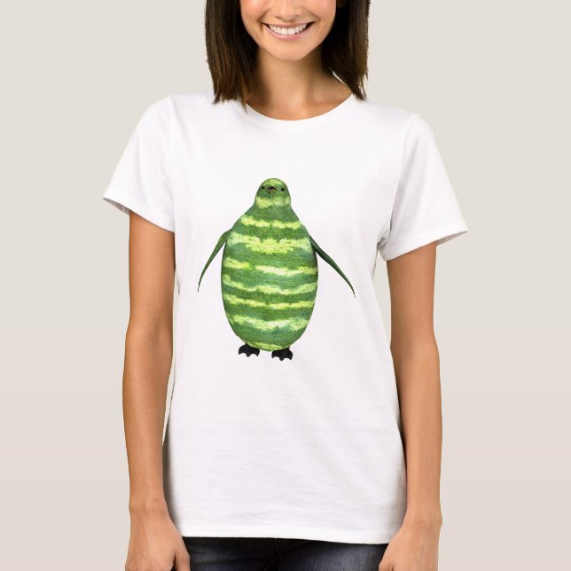 T-shirt Pinguim do Dia Nacional da Melancia (Frente)