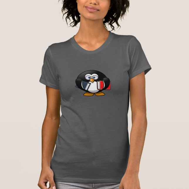 T-shirt Pinguim do leitor ávido (Frente)