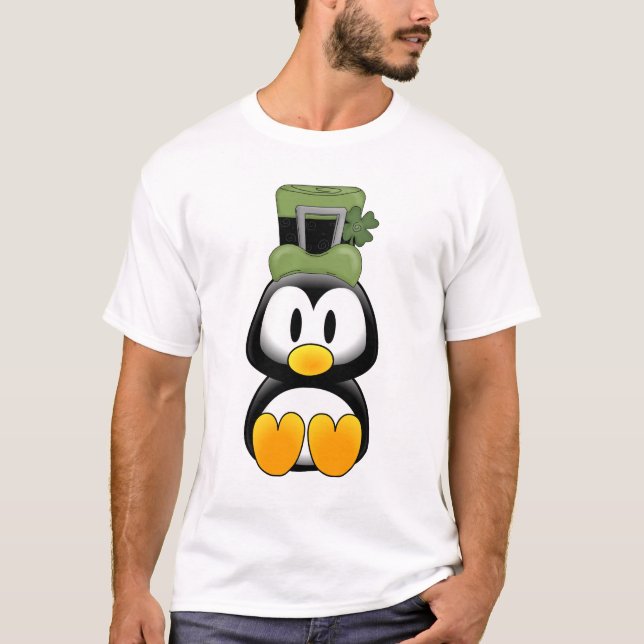 T-shirt Pinguim em St. Pattys (Frente)