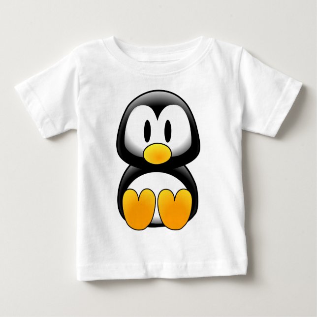 T-shirt Pinguim Engraçado e Bonito (Frente)