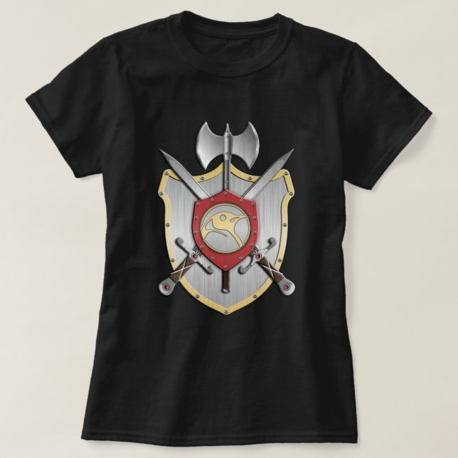 T-shirt Pinguim Heraldry Crest (Frente do Design)