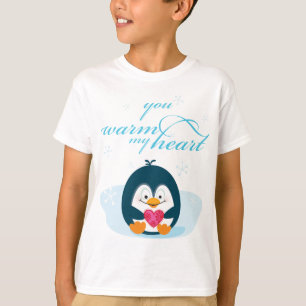 T-shirt PINGUIN "você aquece meu coração"