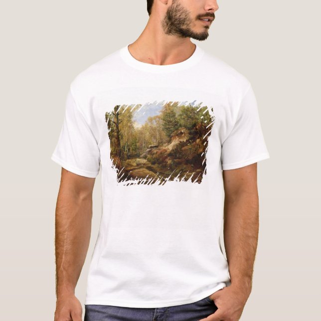 T-shirt Pinhos & árvores de vidoeiro ou a floresta de (Frente)
