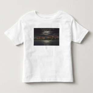 T-shirt Pinhos da baía, Florida - vista enluarada do