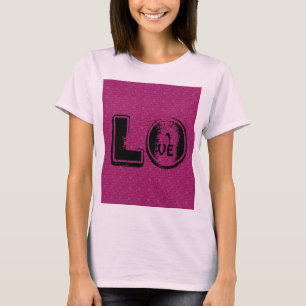 T-SHIRT PINK AMOR MULHERES MANDALA