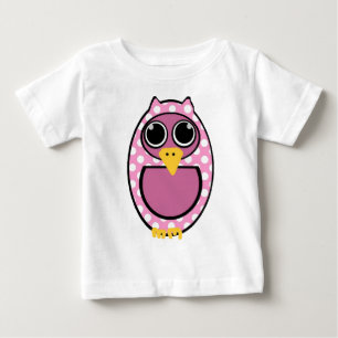 T-SHIRT PINK BOLINHAS OWL