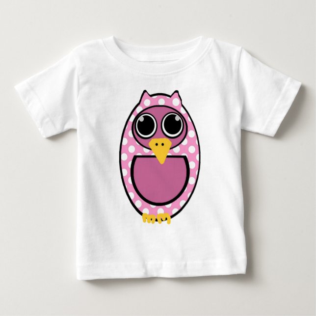 T-SHIRT PINK BOLINHAS OWL (Frente)
