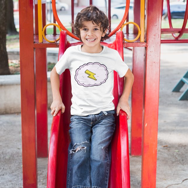 T-Shirt Pink Cloud Yellow Lightning (Criador carregado)