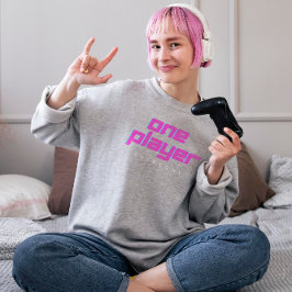 T-Shirt Pink e Azul com Folha Longa de Um Jogador