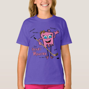 T-shirt Pink Monstro de Hóquei