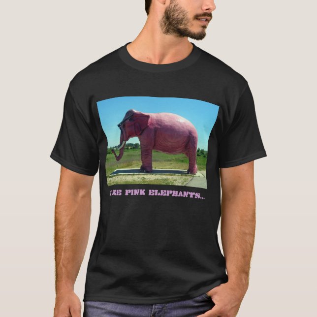 T-shirt PinkElephant, eu ver elefantes cor-de-rosa… (Frente)