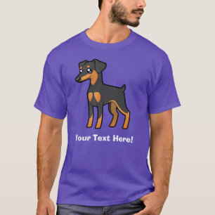 T-shirt Pinscher diminuto dos desenhos animados/Manchester