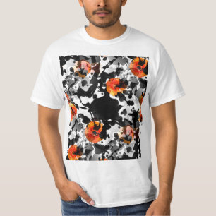T-shirt PINTA PRETA & PÓPIAS padrão + seu backgr. & ideias