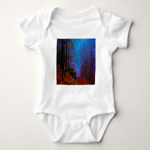 T-shirt Pintada Floresta de Outono Roxo