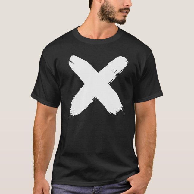 T-shirt pintado de "X" (Frente)