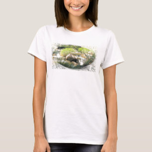 T-shirt pintado do cenário