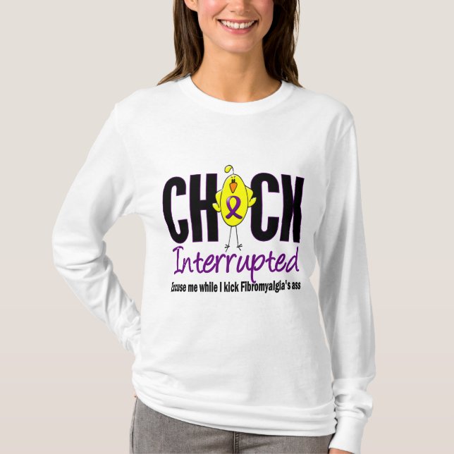 T-shirt Pintinho da fibromialgia interrompido (Frente)