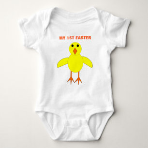 T-shirt Pintinho De Páscoa Bonito Meu Bebê Personalizado