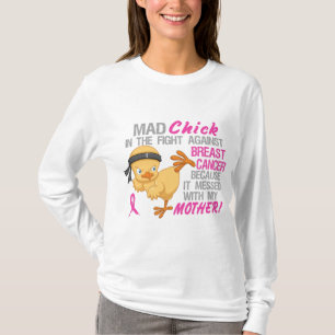 T-shirt Pintinho louco sujado com cancro da mama da mãe 3