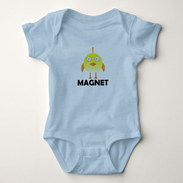 T-shirt Pintinho Magnet - Bebê Jersey Bodycase (Frente)