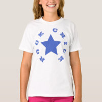 PINTINHO ROCK | Marinho Blue Star Girls T Shirt