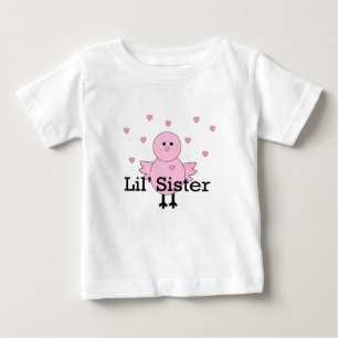 T-shirt Pintinho Rosa e Corações da Irmã Lil'