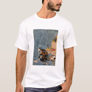 T-shirt Pintor que gosta de Gatos, Utagawa Kuniyoshi