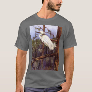 T-SHIRT PINTURA DA GARÇA-REAL DOS MARISMAS DE FLORIDA