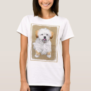 T-shirt Pintura De Cachorro Lhasa Apso - Arte De Cachorro 