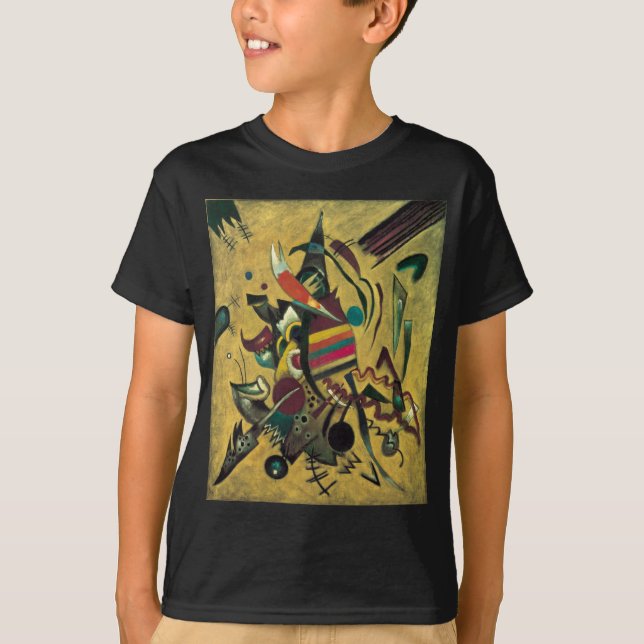 T-shirt Pintura de Canvas de Pontos Kandinsky (Frente)
