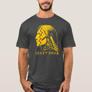 T-shirt Pintura de guerra louca do cavalo