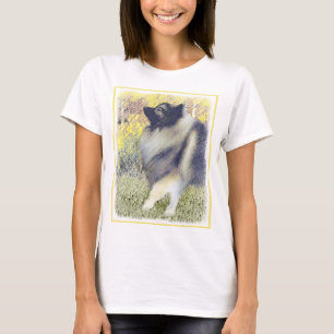 T-shirt Pintura de Keeshond Aspen - Arte de Cachorro Origi