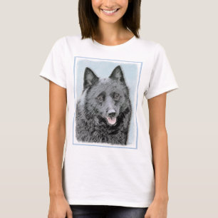T-shirt Pintura de Schipperke - Arte de Cachorro Original