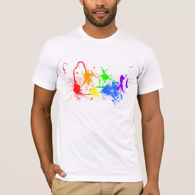 T-shirt pintura do orgulho (Frente)