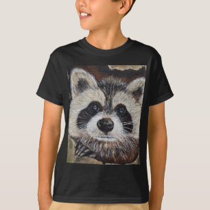 T-shirt Pintura do Raccoon