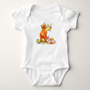 T-shirt Pintura do urso do bebê