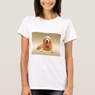 T-shirt Pintura em Aquarela de Cachorro Labrador Preto