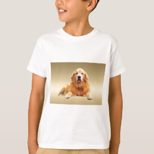 T-shirt Pintura em Aquarela de Cachorro Labrador Preto
