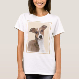 T-shirt Pintura em Greyhound Italiano - Arte de Cachorro O