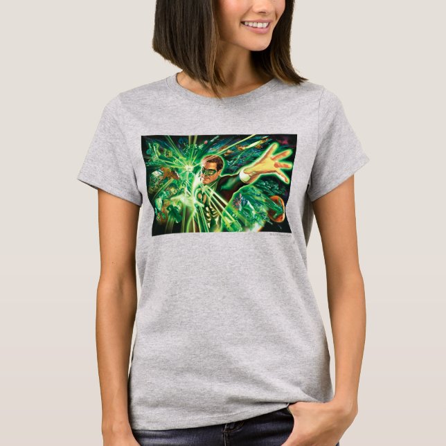T-shirt Pintura em Lanterna Verde (Frente)