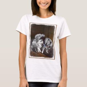 T-shirt Pintura em tempo de reprodução Keeshond - Arte d