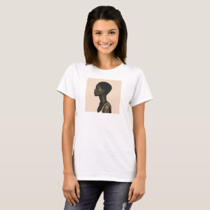 T-shirt pintura mulher de perfil