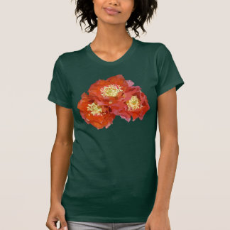 T-shirt Pintura vermelha da flor