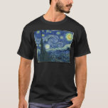 T-shirt Pinturas de Van Gogh:Starry Night Van Gogh<br><div class="desc">Aproveite a beleza das pinturas de Vincent Van Gogh a qualquer momento. Uma das pinturas mais famosas,  Starry Night Van Gogh é uma obra-prima clássica. Agora você pode apreciar Vincent Van Gogh Starry Night a qualquer momento.</div>