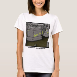 T-shirt Pinturas Engraçadas em Cemitérios