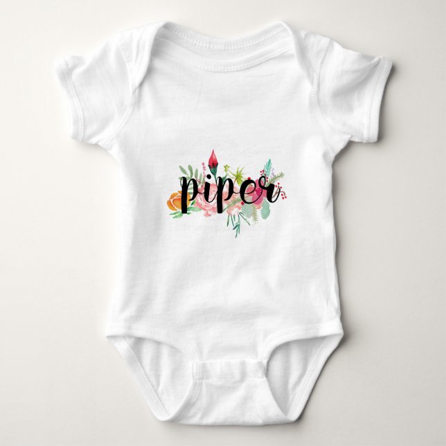 T-shirt Piper Floral Personalizada (Frente)