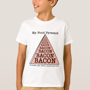 T-shirt Pirâmide de comida do bacon